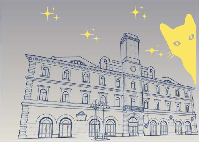 Illustration de la bibliothèque municipale de Terni.